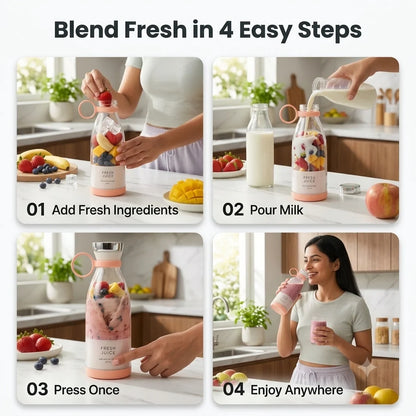NutriBlend™ - Portable Electric Mixer | Bottle Blender | Fast Blades | Cord-Less - Imagem 3