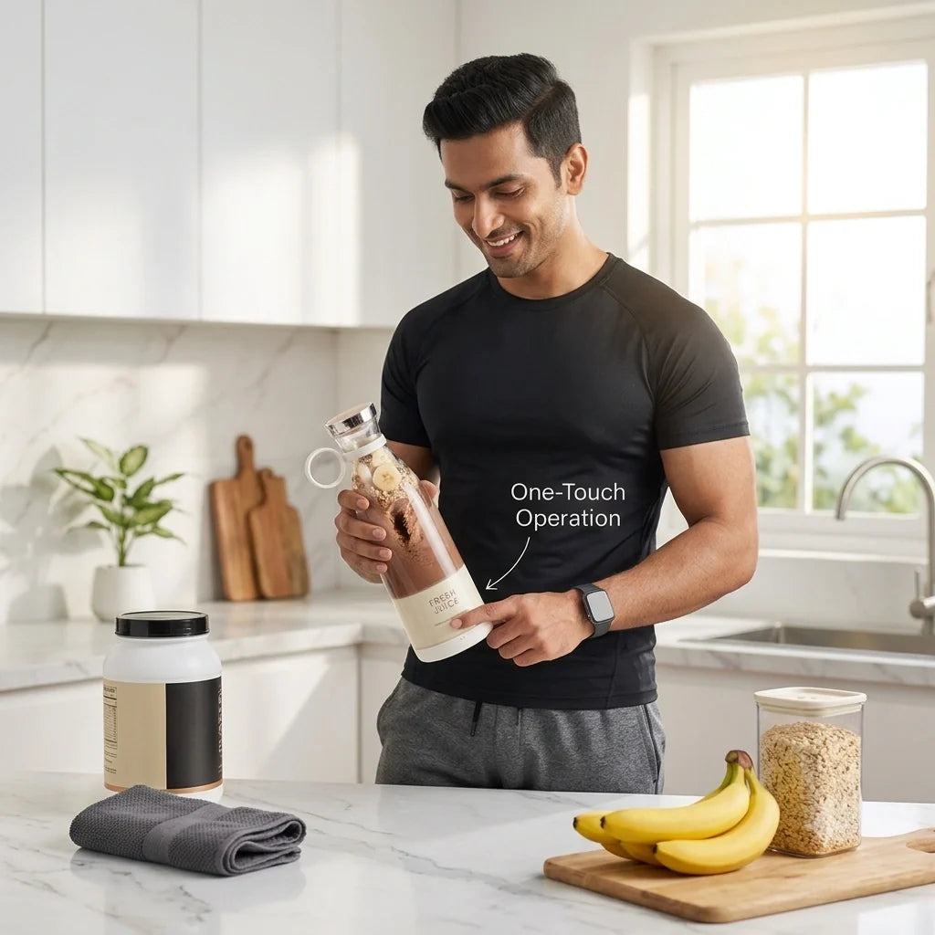 NutriBlend™ - Portable Electric Mixer | Bottle Blender | Fast Blades | Cord-Less - Imagem 5